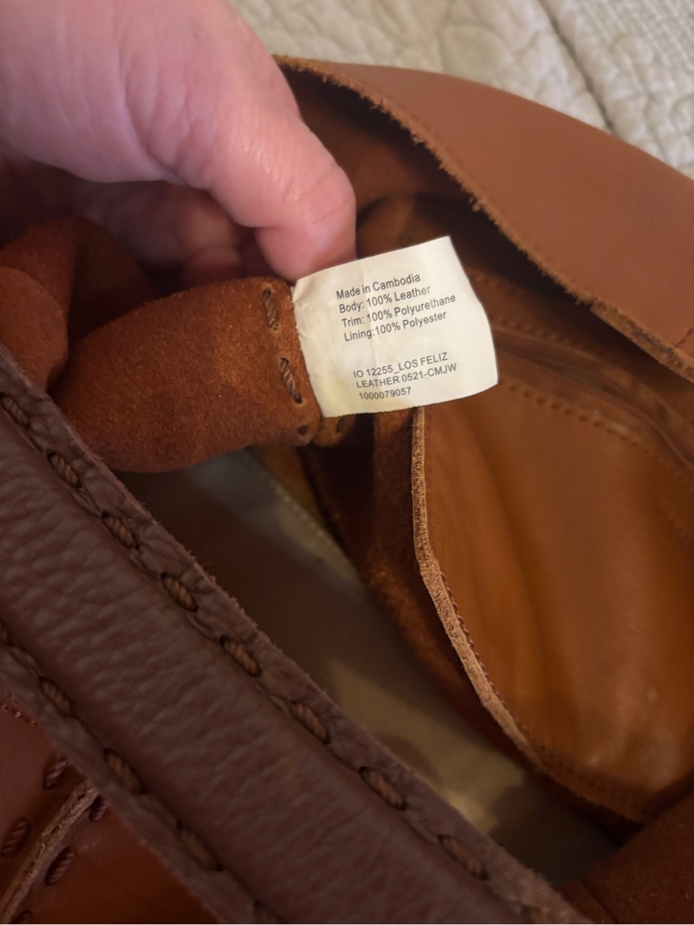The Sak Brown Leather Los Feliz Tote with Tassel Charm - Picture 6 of 6